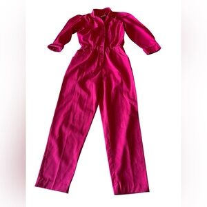 Vintage Vibrant Pink Women's Jumpsuit